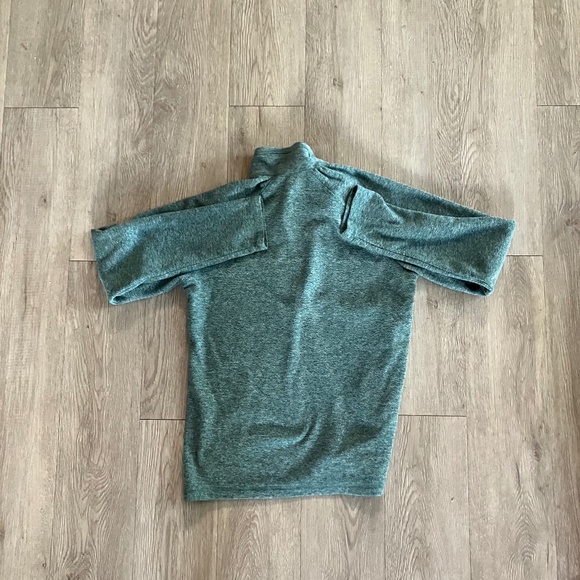 Eddie Bauer 1/4 Zip Heather Turquoise Fleece - Women's Size S - Picture 2 of 3